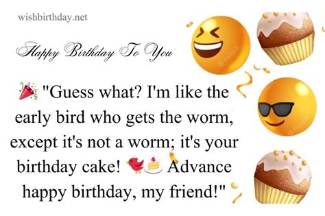 The Early Bird Gets the Laugh: Funny Advance Birthday Messages