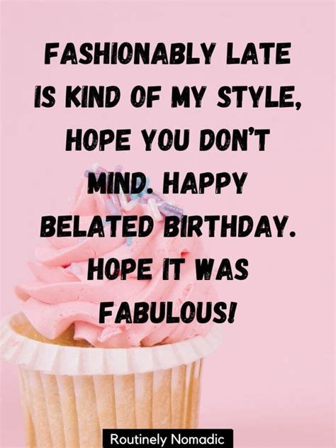 The "Fashionably Late & Fabulous" Wish