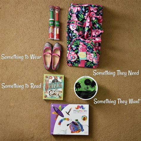 The Four Gifts Tradition: Want, Need, Wear, Read