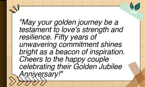 The Golden Jubilee: Heartfelt & Sincere Wishes