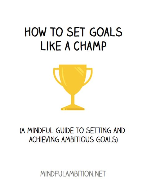 The "Mindful Me" Goal-Setting List