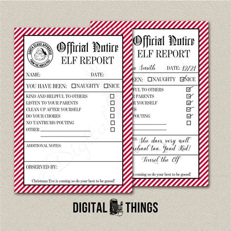 The "Naughty or Nice" Report Card