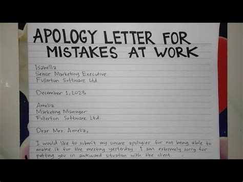 The Second-Chance Apology: For When You've Made a Mistake