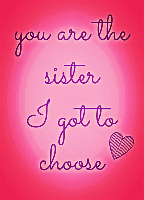 The Sister I Chose