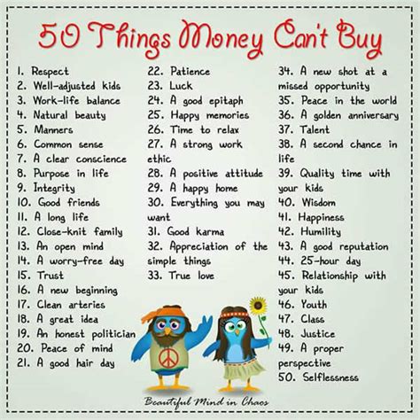 The Wish List for Things Money Can't Buy