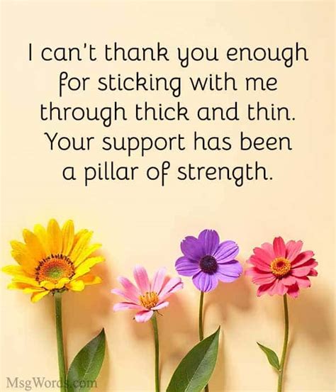 Through Thick and Thin: Messages of Strength and Support