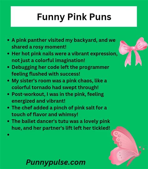 Tickled Pink & Playful Puns