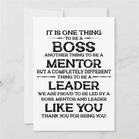 To a Leader, Mentor, and Boss