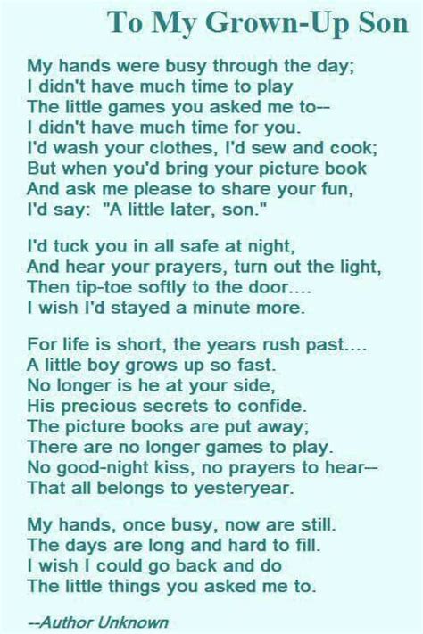 To My Grown-Up Son: Messages of Continued Admiration