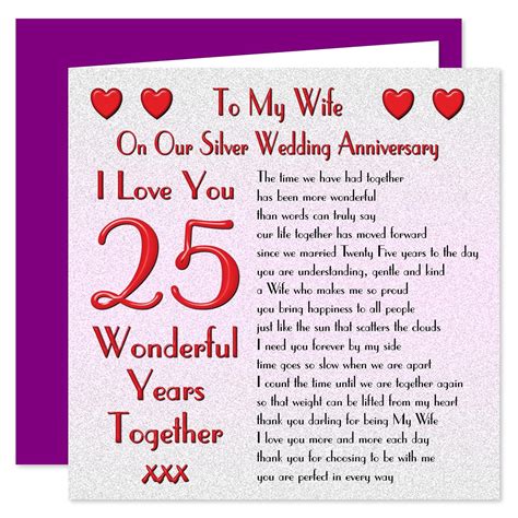 To My Love on Our Silver Anniversary: Romantic Messages
