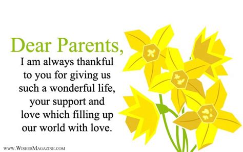 To Our Dearest Parents: Wishes Filled with Love and Gratitude