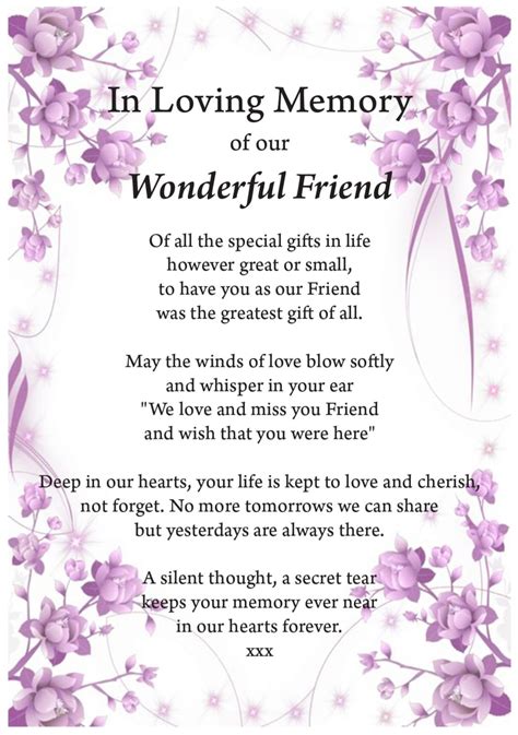 Tributes for a Friend in Heaven