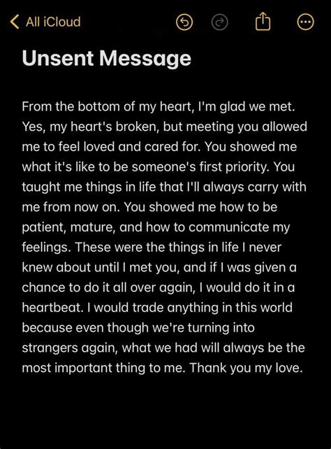 Unsent Messages to the One Who Got Away