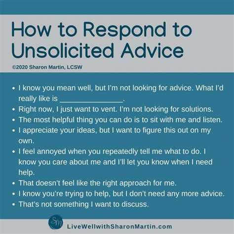 Unsolicited Advice You Shouldn't Follow
