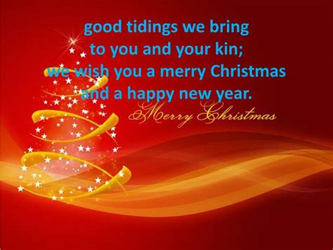 Warm "Good Tidings" for Family and Kin