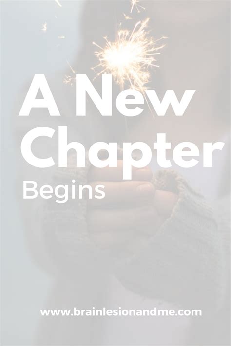 When a New Chapter Begins
