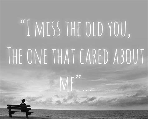 When You Miss the "Old Us"