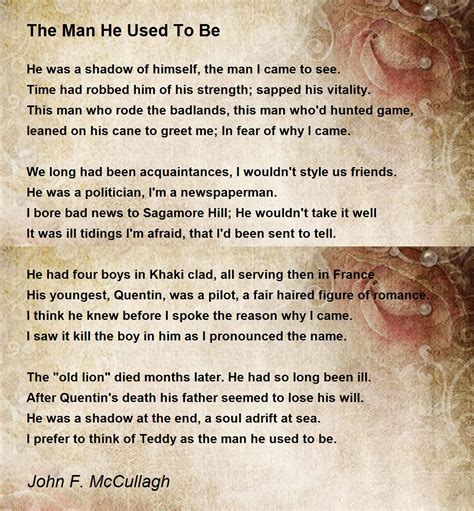 Whispers for the Man He Used to Be