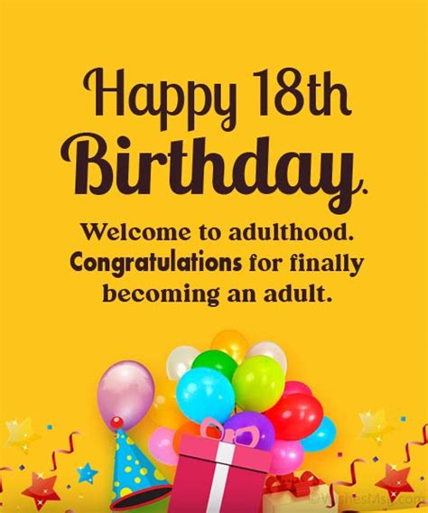 Wishes Celebrating Her Newfound Adulthood