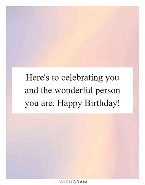 Wishes Celebrating the Wonderful Person You Are