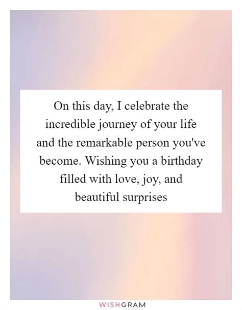 Wishes Celebrating the Wonderful Person You've Become