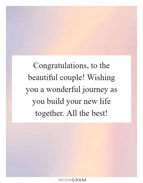 Wishes Celebrating Your Journey Together