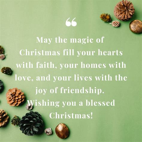 Wishes Filled with Christmas Blessings & Faith