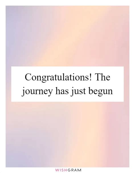 Wishes for a Journey Just Begun
