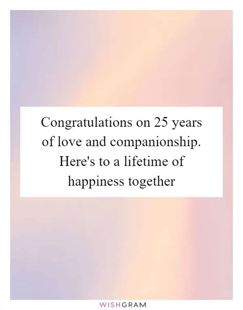 Wishes for a Lifetime of Companionship & Love
