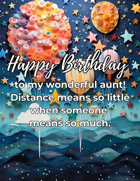Wishes for a Long-Distance Aunt