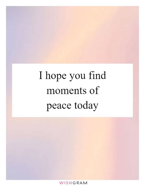 Wishes for a Moment of Peace
