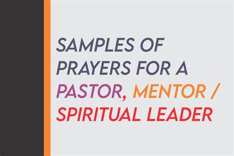 Wishes for a Pastor or Spiritual Mentor