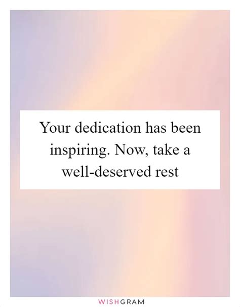 Wishes for a Well-Deserved Rest