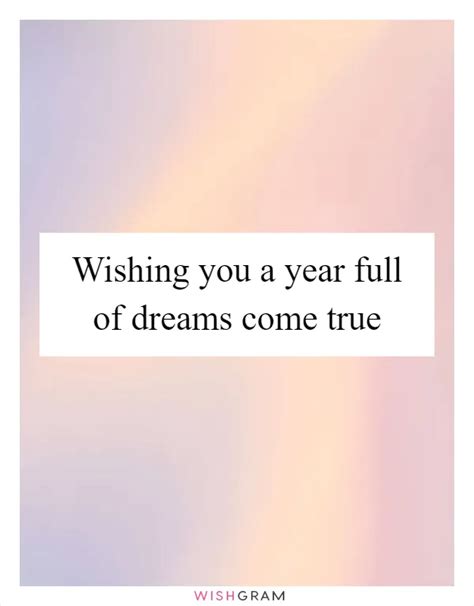 Wishes for a Year of Dreams Come True