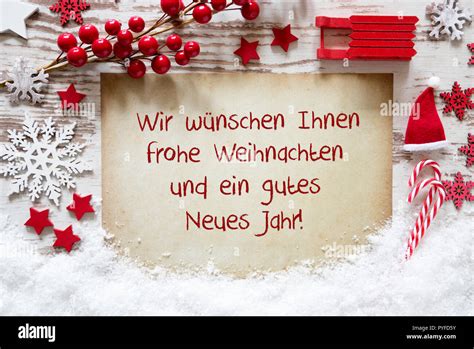 Wishes for Christmas and a Happy New Year (Weihnachten und Neujahr)