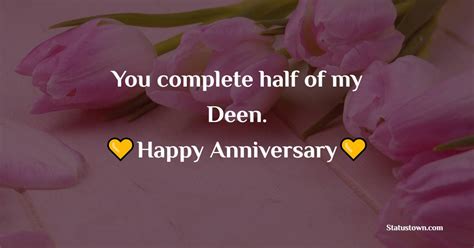 Wishes for Completing Half the Deen