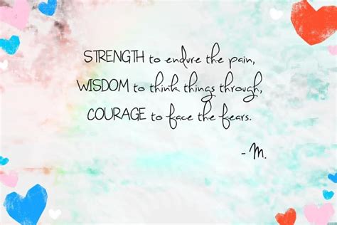 Wishes for Courage and Strength