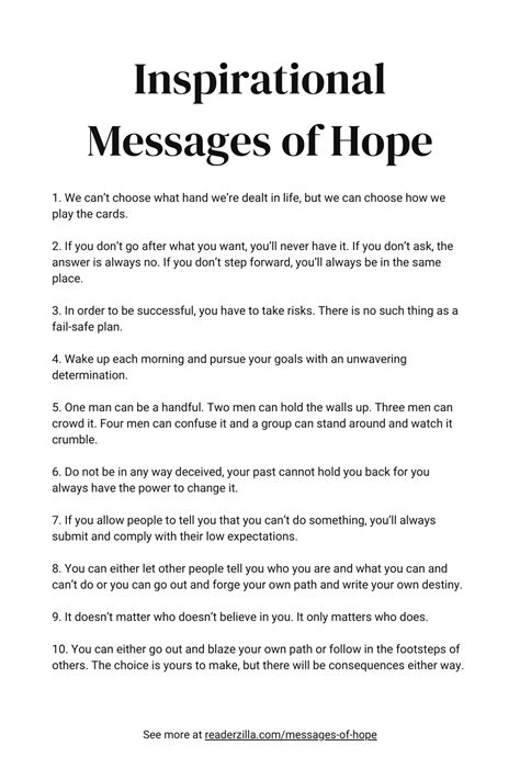 Wishes for Encouragement and Hope