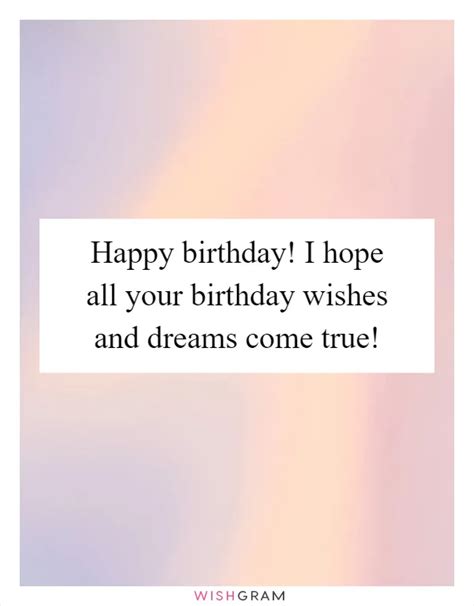 Wishes for Hope & Dreams to Come True