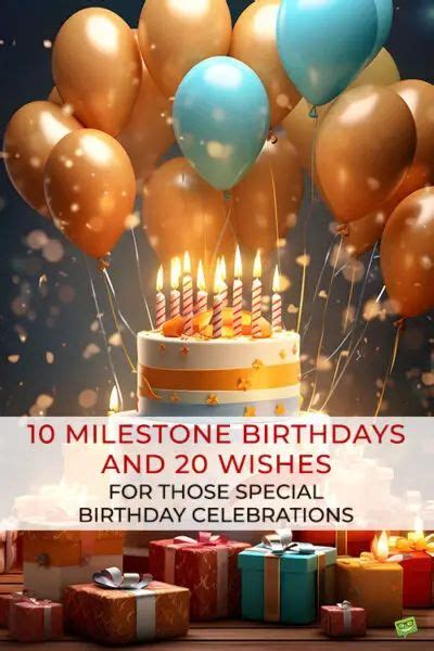 Wishes for Milestone Birthdays and Celebrations