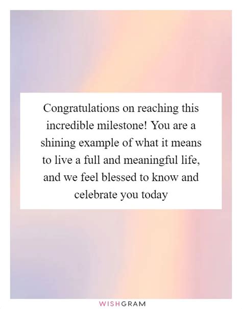 Wishes for Milestone Moments & Shining Celebrations