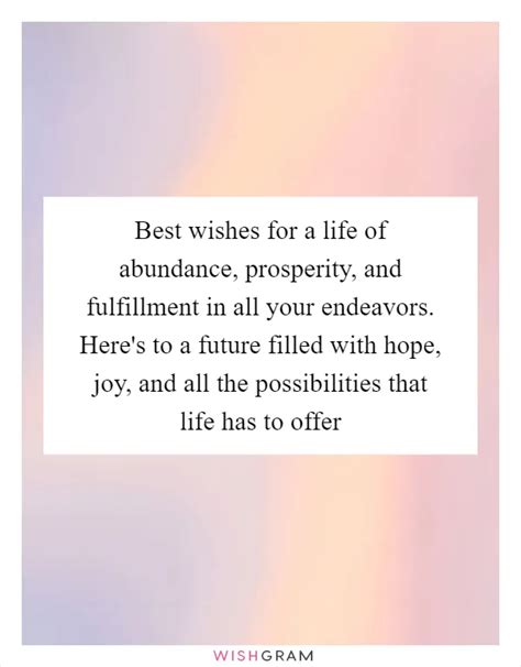 Wishes for Prosperity & Abundance