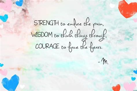 Wishes for Strength and Courage