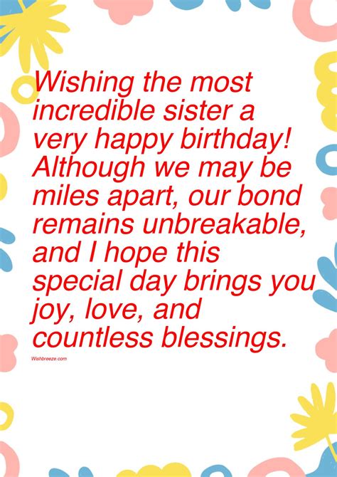 Wishes for the Long-Distance Sibling: Bridging the Miles with Love