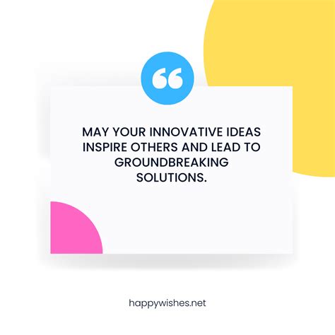 Wishes for Vision and Innovation