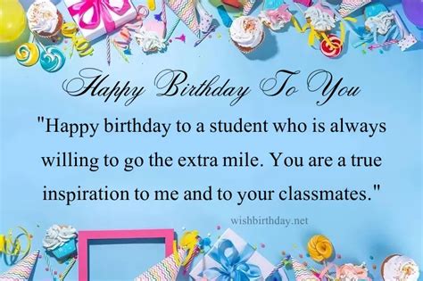 Wishes from a Former Student
