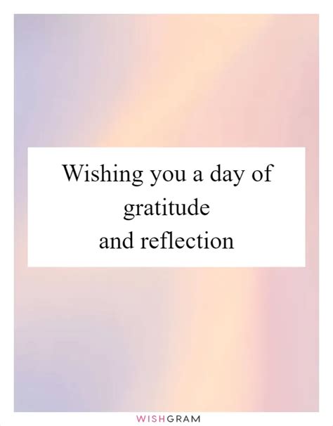 Wishes of Gratitude & Reflection