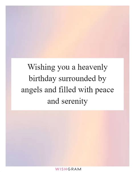 Wishes of Peace and Serenity in Heaven