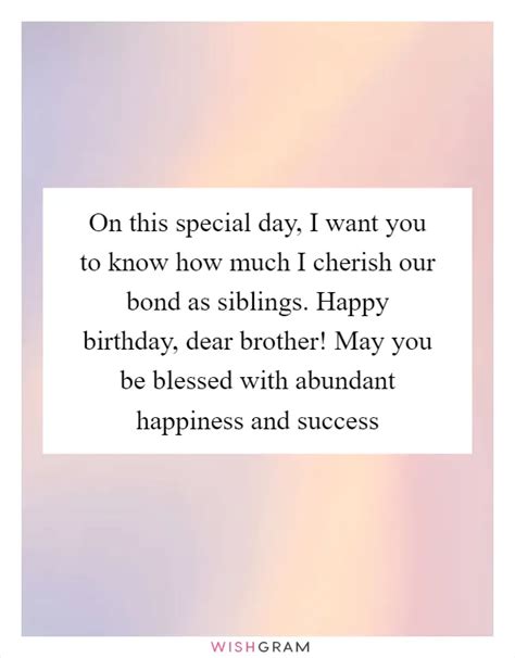 Wishes that Cherish Our Special Bond
