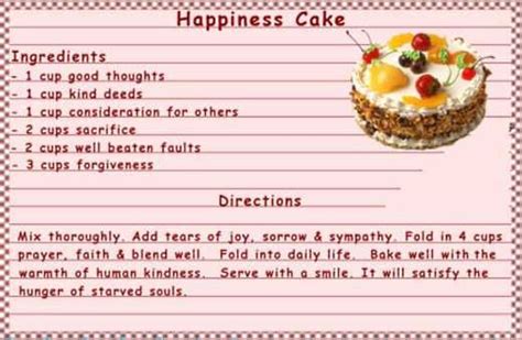 Wishes Using Cake & Baking Metaphors (A Recipe for Happiness)